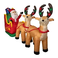 Northlight Inflatable Santafts Sleigh And Reindeer - 8ft Christmas Inflatable