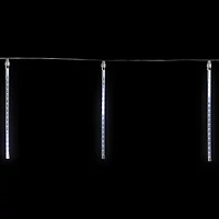 Northlight Led Lighted Snowfall - Polar White - 15ft Clear Wire - 10ct Outdoor Icicle Lights