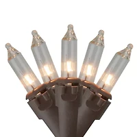 Northlight Mini Commercial - Clear - 300ct - 68ft Brown Wire String Lights