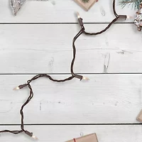 Northlight Mini Commercial - Clear - 300ct - 68ft Brown Wire String Lights