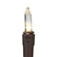 Northlight Mini Commercial - Clear - 300ct - 68ft Brown Wire String Lights