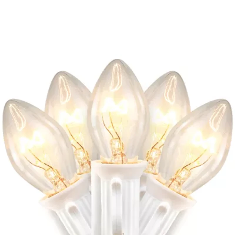 Northlight 25 Count Clear C7 24ft White Wire String Lights