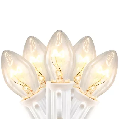 Northlight 25 Count Clear C7 24ft White Wire String Lights