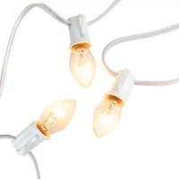 Northlight 25 Count Clear C7 24ft White Wire String Lights