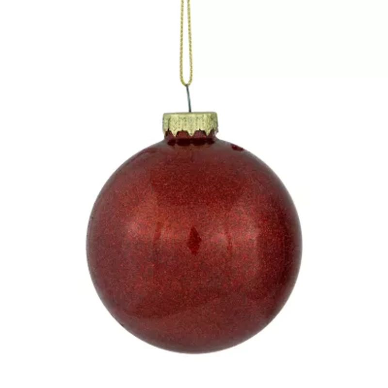 Northlight Shiny And Textured Glass Ball And Onion - 3in (80mm) -Red - 9ct Christmas Ornament