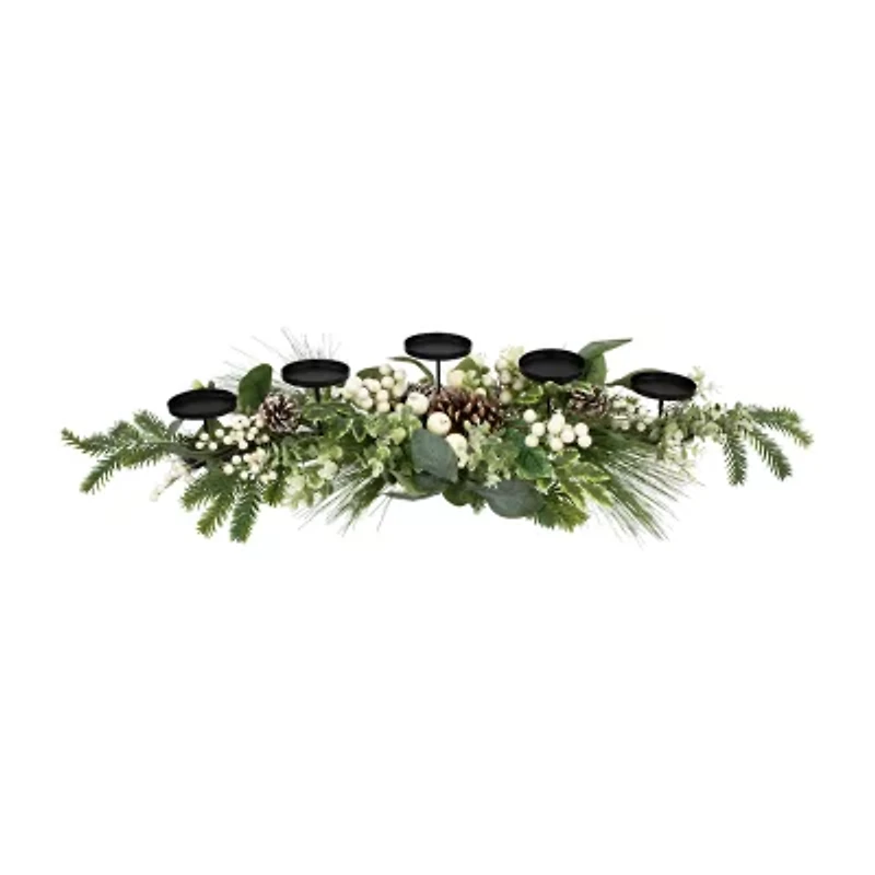 Northlight Berries And Eucalyptus Artificial - 42in Candle Holder