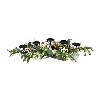 Northlight Berries And Eucalyptus Artificial - 42in Candle Holder