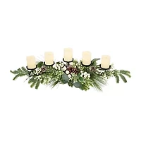 Northlight Berries And Eucalyptus Artificial - 42in Candle Holder
