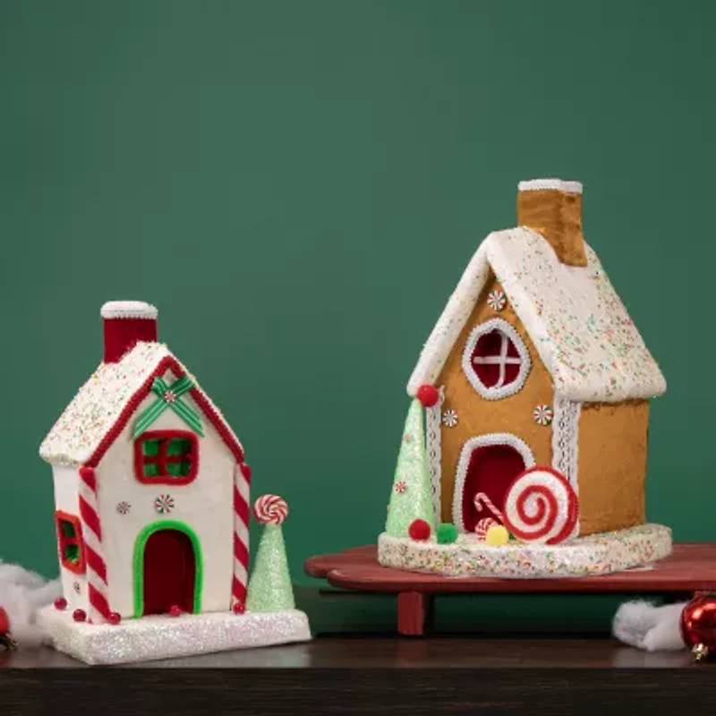 Northlight Peppermint Candy House - 11in Christmas Tabletop Decor