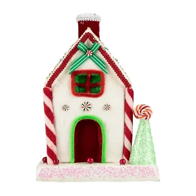 Northlight Peppermint Candy House - 11in Christmas Tabletop Decor