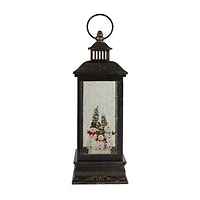 Northlight 11" Led Snowman Family Brushed Lantern Decorative Lantern