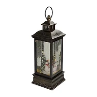Northlight 11" Led Snowman Family Brushed Lantern Decorative Lantern