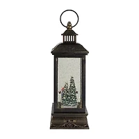 Northlight 11" Led Snowman Family Brushed Lantern Decorative Lantern