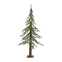 Northlight Pre-Lit Medium Alpine - 4ft - Clear Led Lights 4 Foot Pine Christmas Tree