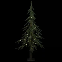 Northlight Pre-Lit Medium Alpine - 4ft - Clear Led Lights 4 Foot Pine Christmas Tree