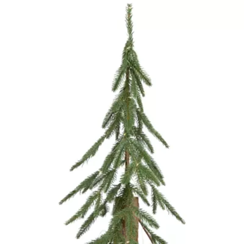 Northlight Pre-Lit Medium Alpine - 4ft - Clear Led Lights 4 Foot Pine Christmas Tree