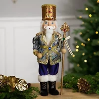 Northlight 16" Nutcracker With Jeweled Scepter Plastic Christmas Nutcracker