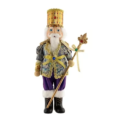 Northlight Jeweled Scepter Figure - 16in Plastic Christmas Nutcracker