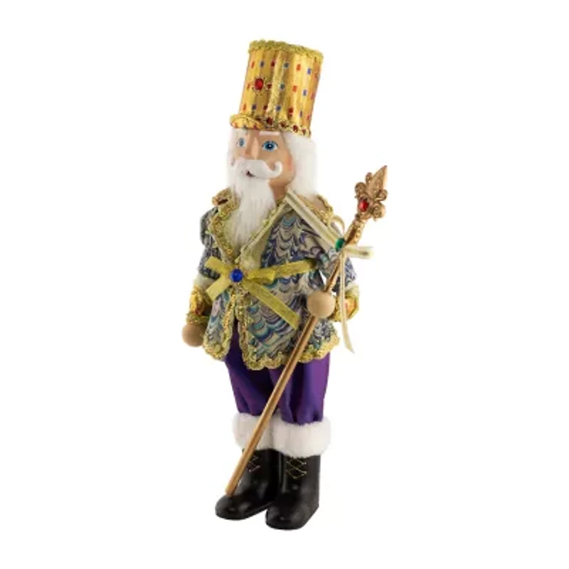Northlight Jeweled Scepter Figure - 16in Plastic Christmas Nutcracker