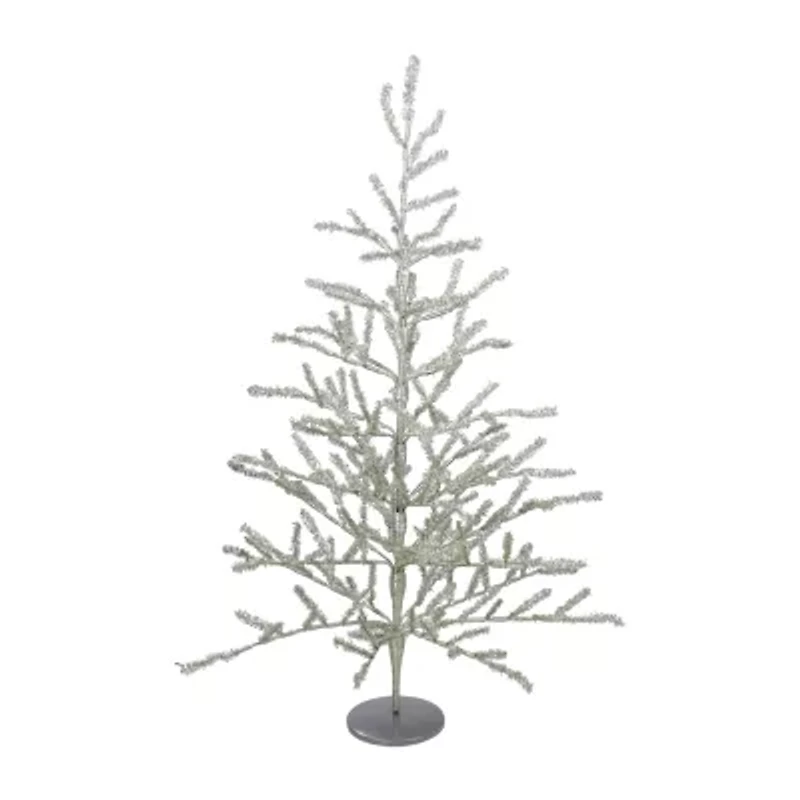Northlight 3ft Full Champagne Tinsel Artificial Twig - Unlit 3 Foot Christmas Tree