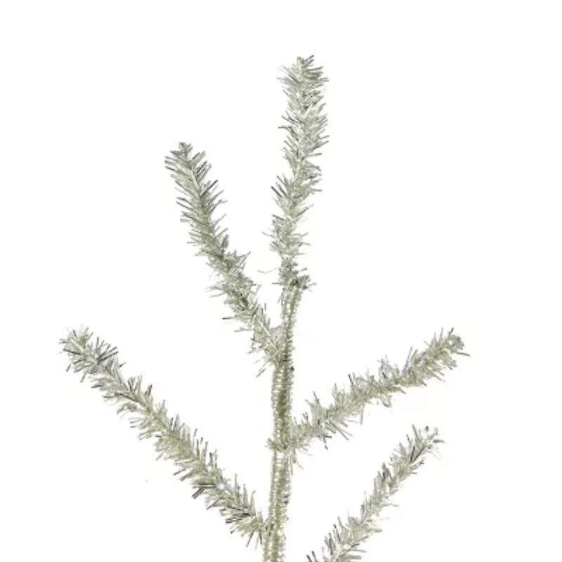 Northlight 3ft Full Champagne Tinsel Artificial Twig - Unlit 3 Foot Christmas Tree