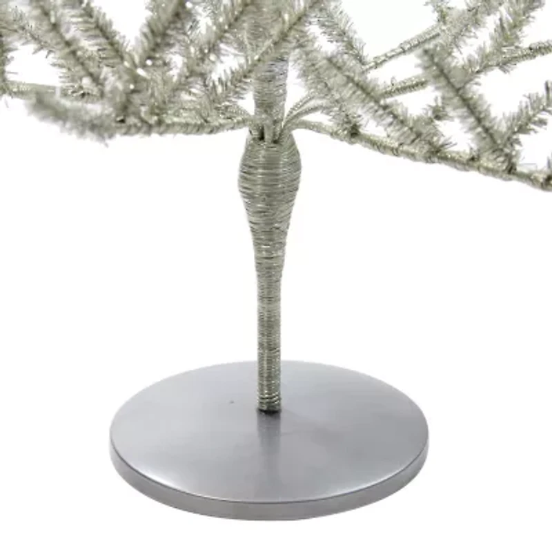 Northlight 3ft Full Champagne Tinsel Artificial Twig - Unlit 3 Foot Christmas Tree