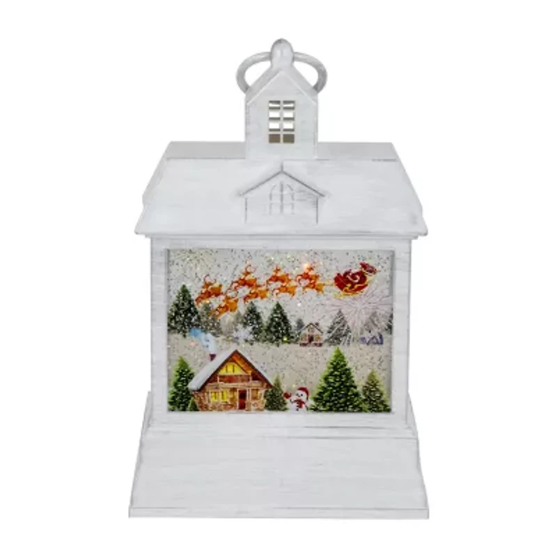Northlight Led Lighted Santa'S Sleigh Lantern - 10in Christmas Snow Globe