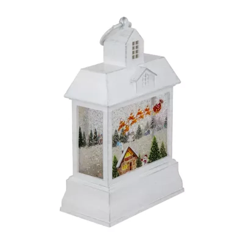 Northlight Led Lighted Santa'S Sleigh Lantern - 10in Christmas Snow Globe