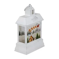 Northlight Led Lighted Santa'S Sleigh Lantern - 10in Christmas Snow Globe