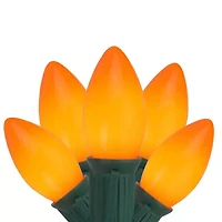 Northlight 25-Count Orange Opaque C9 25ft Green Wire String Lights