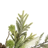 Northlight With Frosted Foliage And Pinecones - 5ft X 8in - Unlit Christmas Indoor Garland
