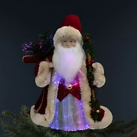 Northlight Lighted Color-Changing Fiber Optic Santa Claus - 12in Christmas Tree Topper