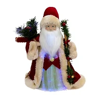 Northlight Lighted Color-Changing Fiber Optic Santa Claus - 12in Christmas Tree Topper