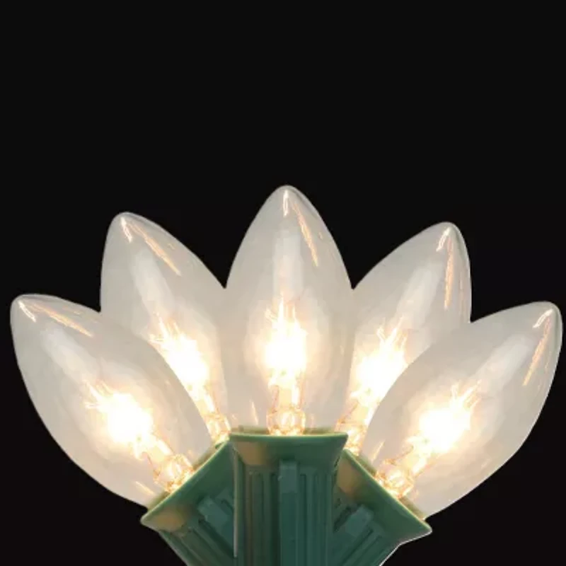 Northlight 25-Count Clear Transparent C9 String 24ft Green Wire String Lights