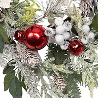 Northlight Frosted Pinecones And Berries - 24in - Unlit Wreath