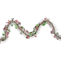 Northlight 12ft Ho Ho Ho Wrapped Tinsel Christmas Indoor Garland