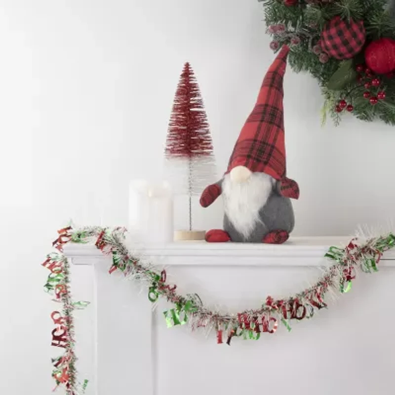 Northlight 12ft Ho Ho Ho Wrapped Tinsel Christmas Indoor Garland