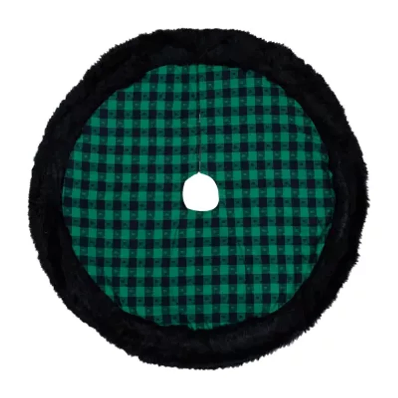 Northlight 48in Green And Black Plaid Indoor Tree Skirt