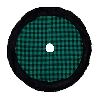 Northlight 48in Green And Black Plaid Indoor Tree Skirt