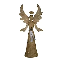 Northlight Lighted Golden Angel - 68in - Clear Lights Christmas Yard Art