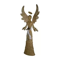 Northlight Lighted Golden Angel - 68in - Clear Lights Christmas Yard Art