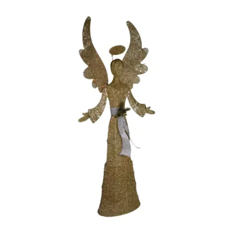Northlight 68" Lighted Golden Angel Christmas Yard Art
