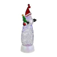 Northlight Led Lighted Santa Acrylic - 12in Christmas Snow Globe