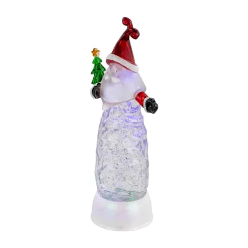 Northlight Led Lighted Santa Acrylic - 12in Christmas Snow Globe