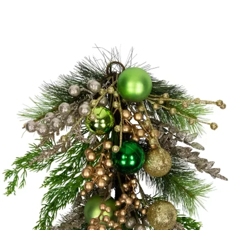 Northlight 25" Ball Ornaments And Berries Glittered Swag