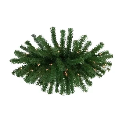 Northlight Pre-Lit Dorchester Pine Artificial - 28in - Clear Lights Swag