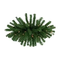 Northlight Pre-Lit Dorchester Pine Artificial - 28in - Clear Lights Swag