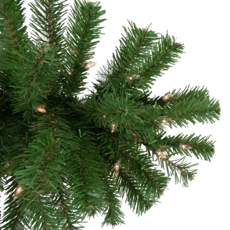 Northlight Pre-Lit Dorchester Pine Artificial - 28in - Clear Lights Swag