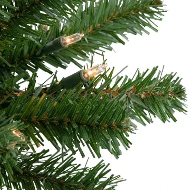 Northlight Pre-Lit Dorchester Pine Artificial - 28in - Clear Lights Swag