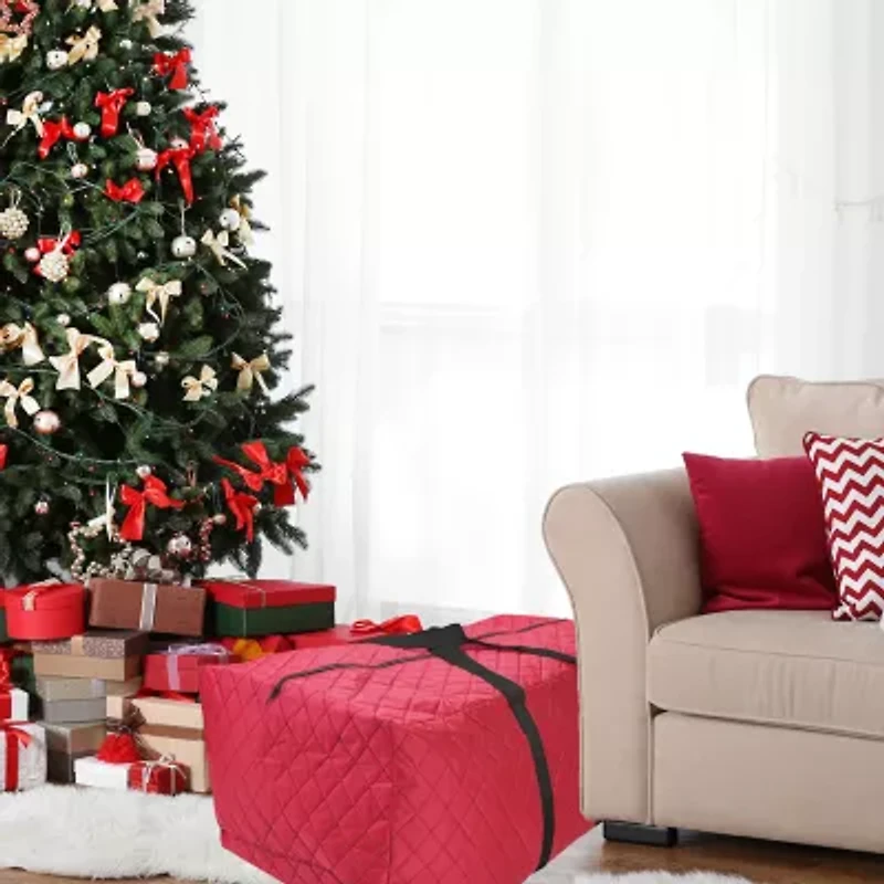 Northlight Quilted Red Storage Box